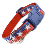 Patriotic Red, white, blue dog collar