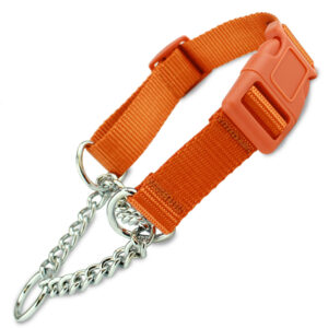 Half-check (chain loop) martingale dog collar